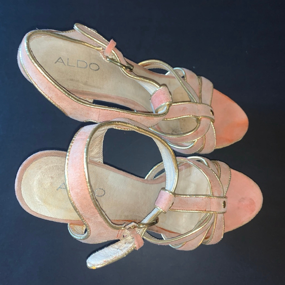 Women's Aldo pink & Gold Heels Size 39 discolouring - Picture 6 of 11